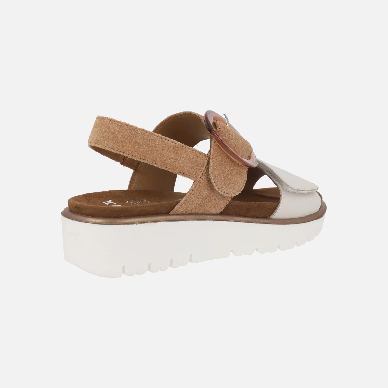 Sandalias confort con cierre de velcro en combinado hielo/cuero - Image 4