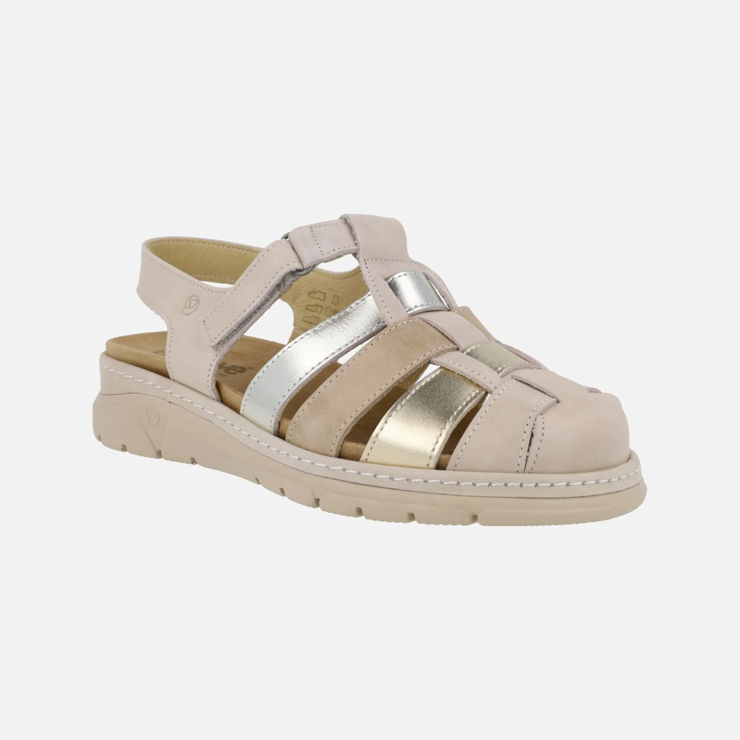 Sandalias confort de piel con cierre de velcros - Image 2