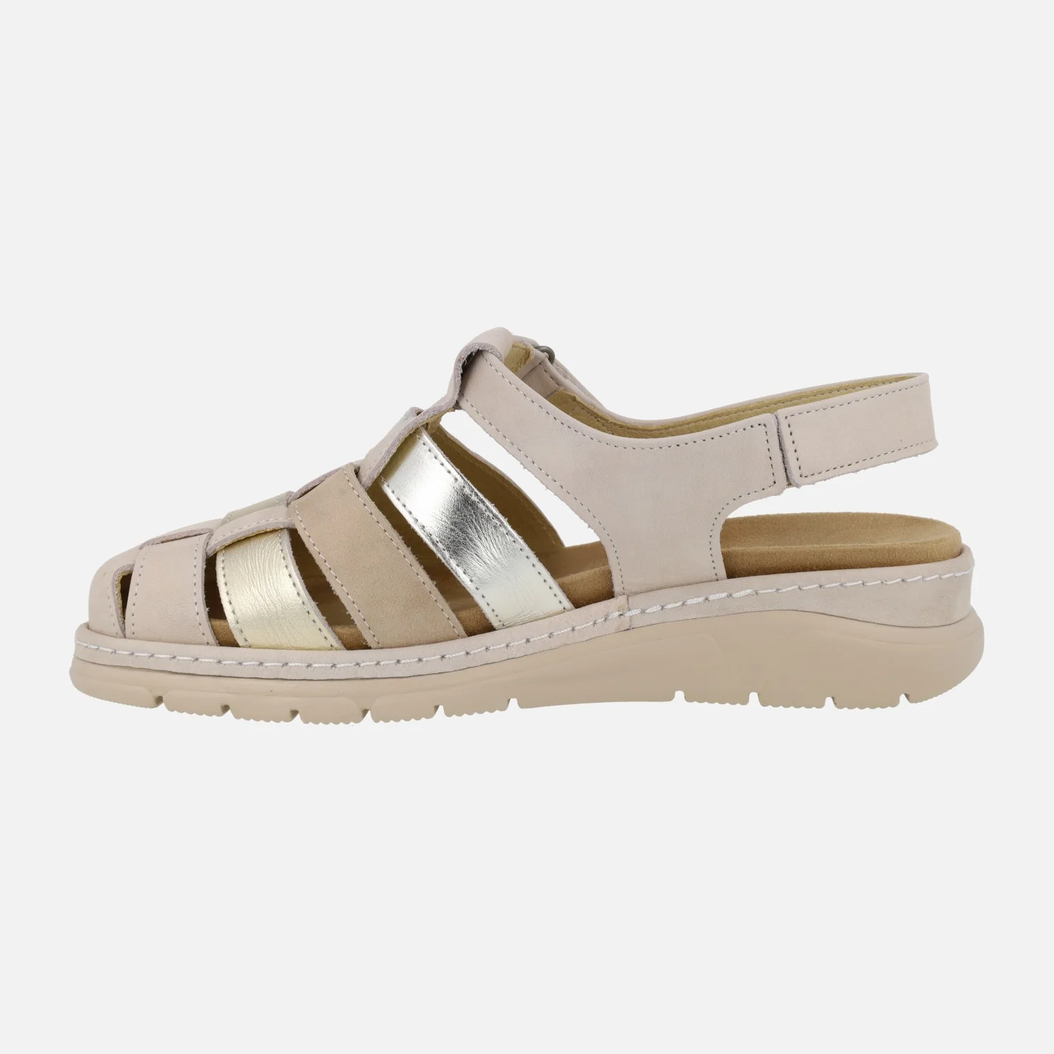 Sandalias confort de piel con cierre de velcros - Image 3