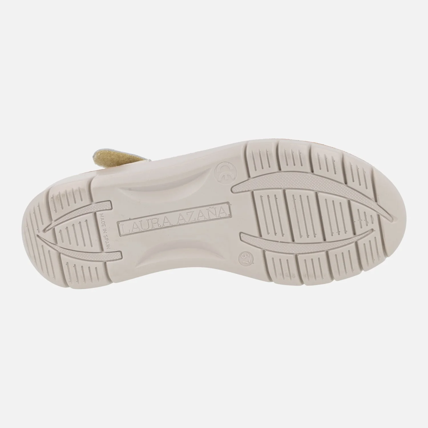 Sandalias confort de piel en beige y vainilla con cierre de velcro - Image 6
