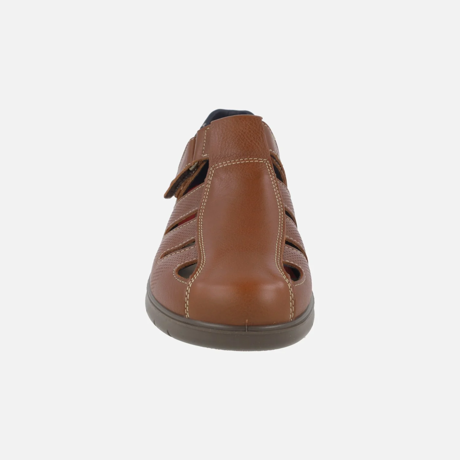 Sandalias confort de piel para hombre con cierre de velcro - Image 11