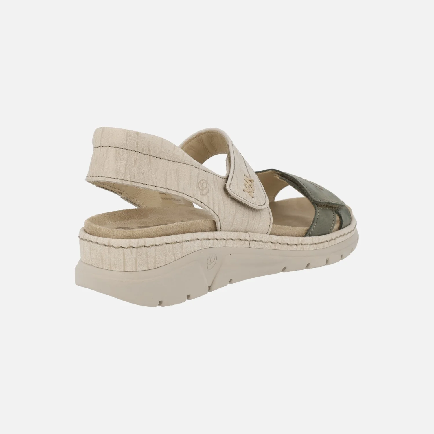 Sandalias confort deportivas con cierre de velcro en beige y kaki - Image 4