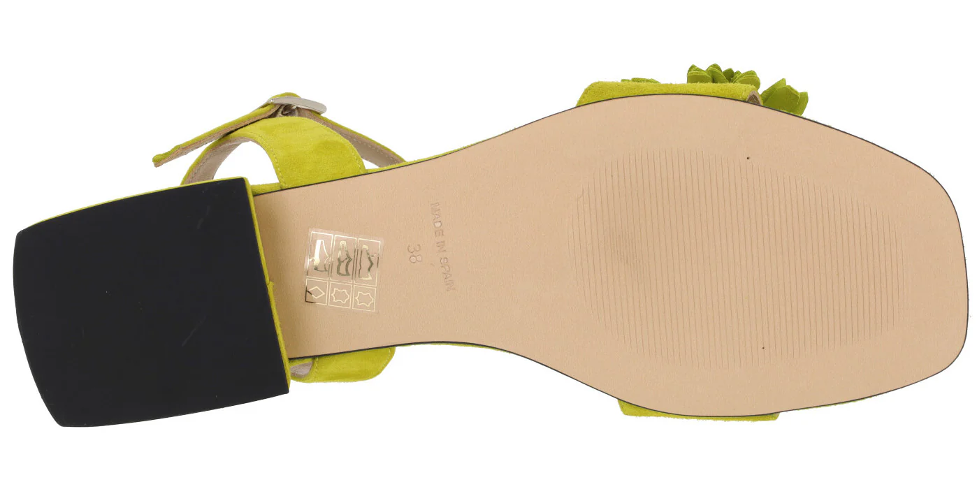 Sandalias de ante con adorno de flor para mujer - Image 5