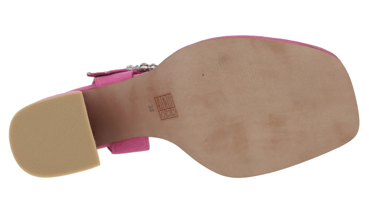 Sandalias de ante con plataforma y hebilla joya Leiba - Image 5