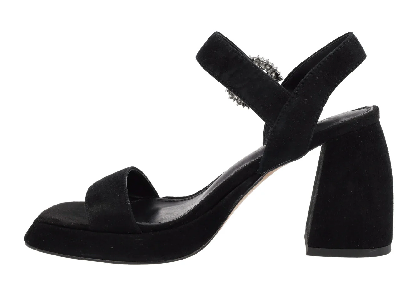 Sandalias de ante con plataforma y hebilla joya Leiba - Image 8