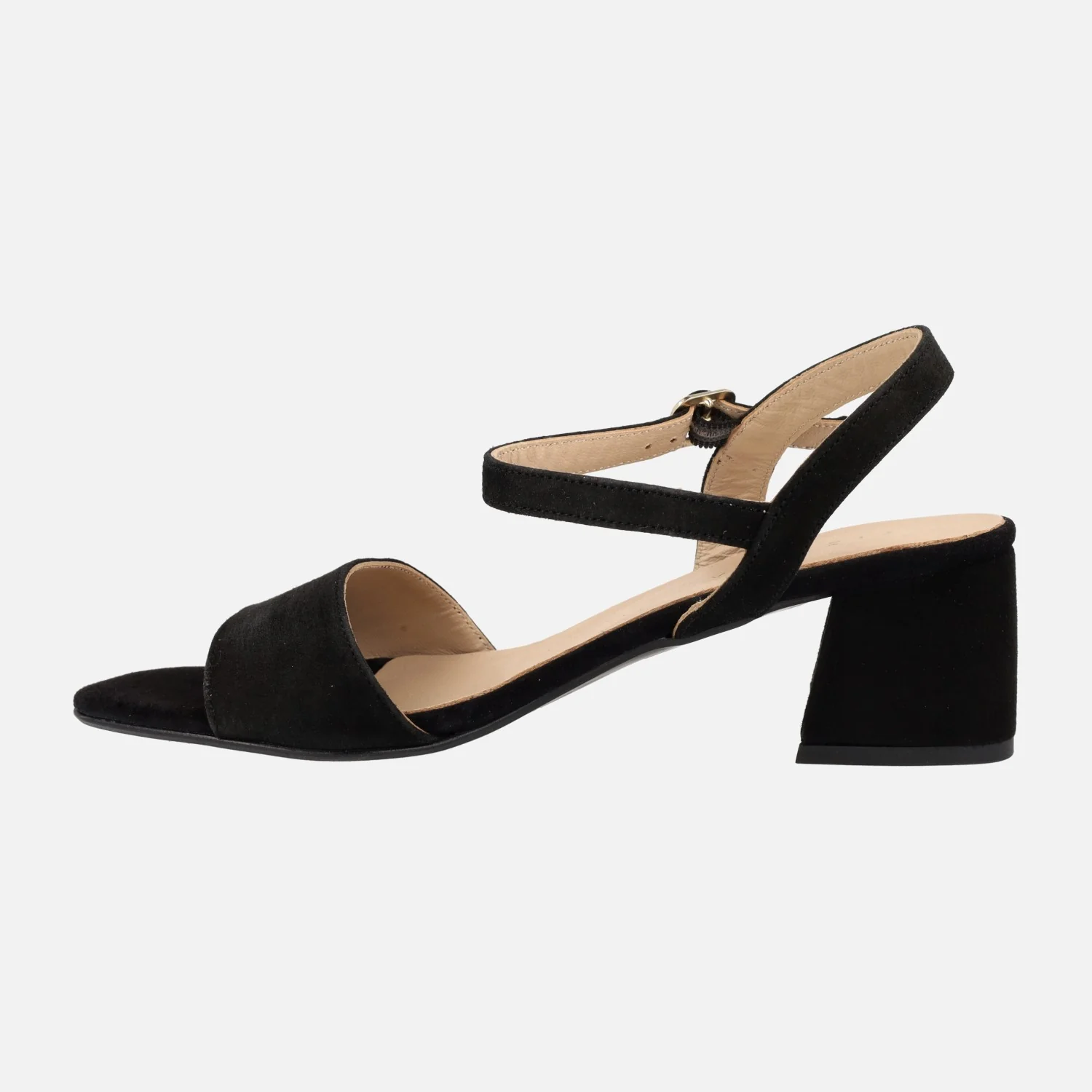 Sandalias de ante con pulsera al tobillo y tacón bajo - Image 8