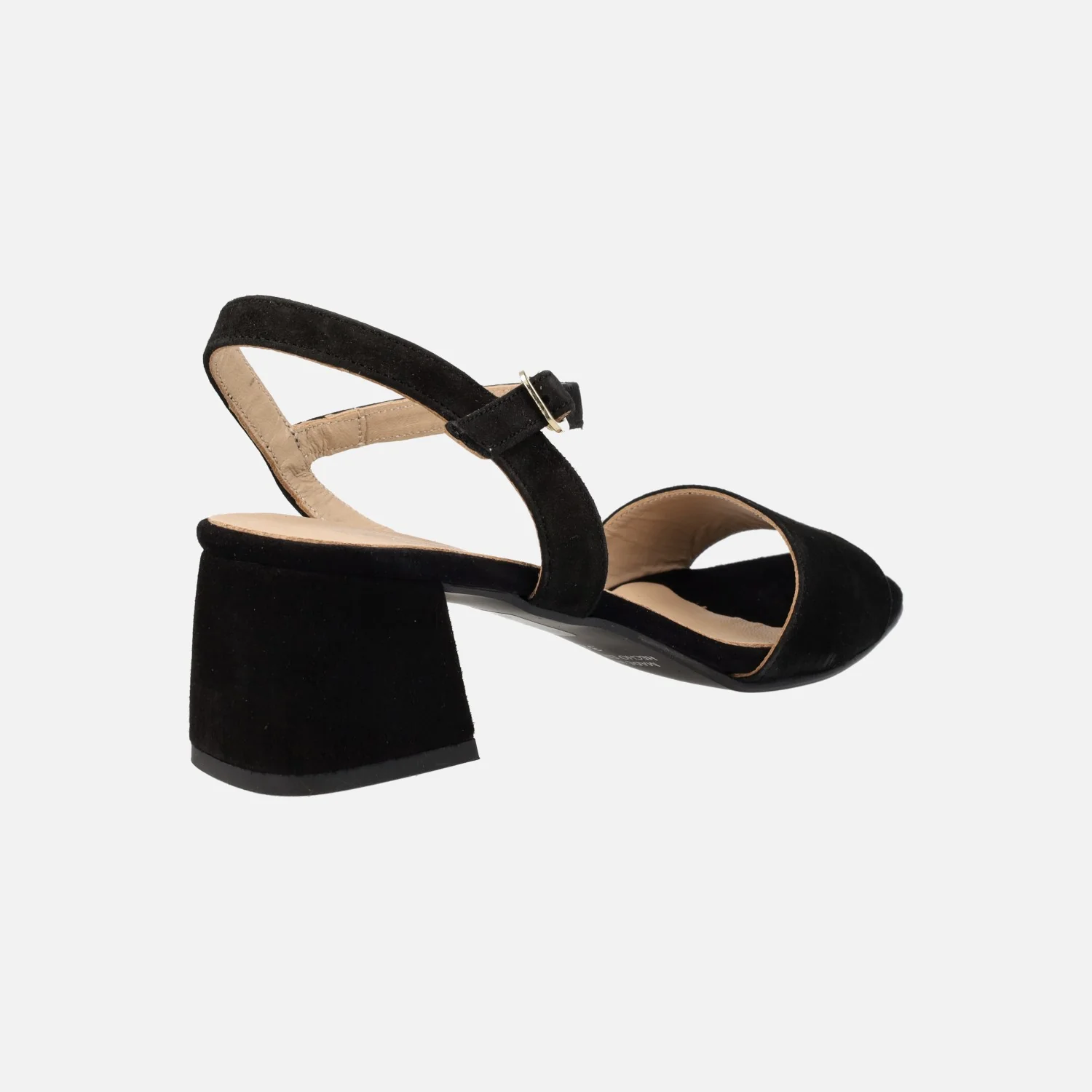 Sandalias de ante con pulsera al tobillo y tacón bajo - Image 9