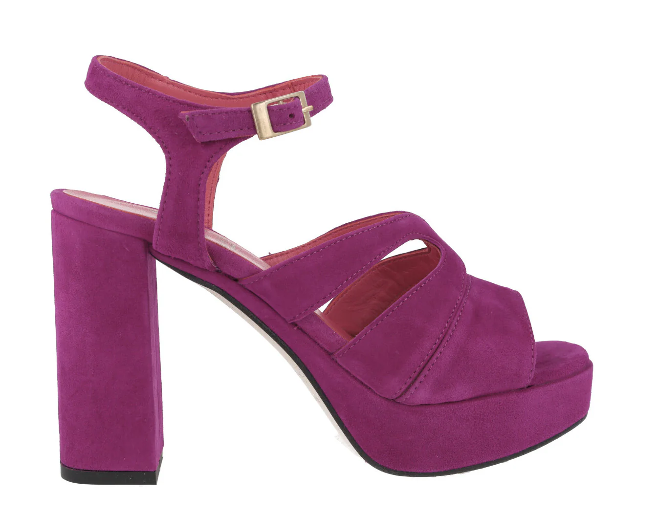Sandalias de ante con tacón alto y plataforma - Image 2