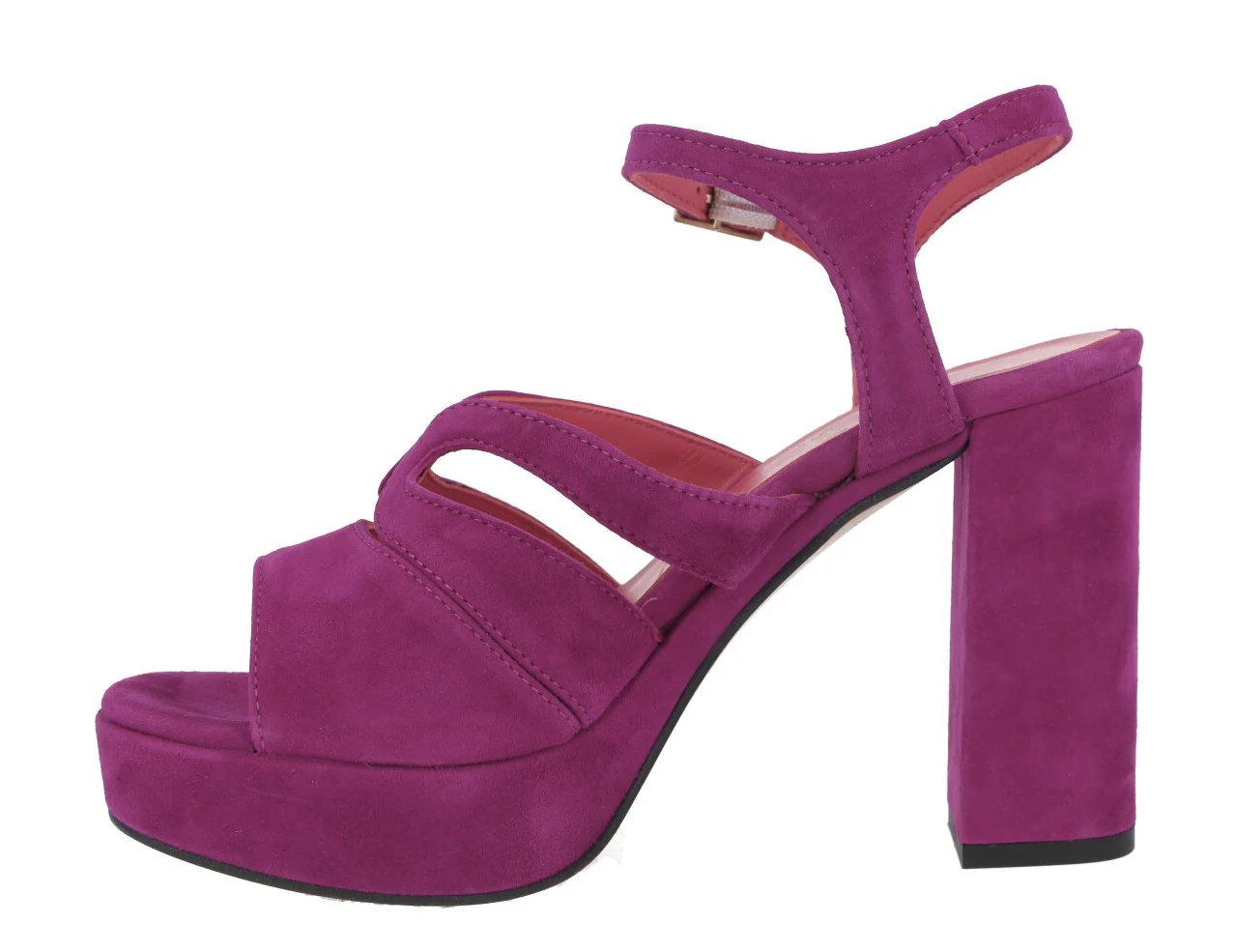 Sandalias de ante con tacón alto y plataforma - Image 3