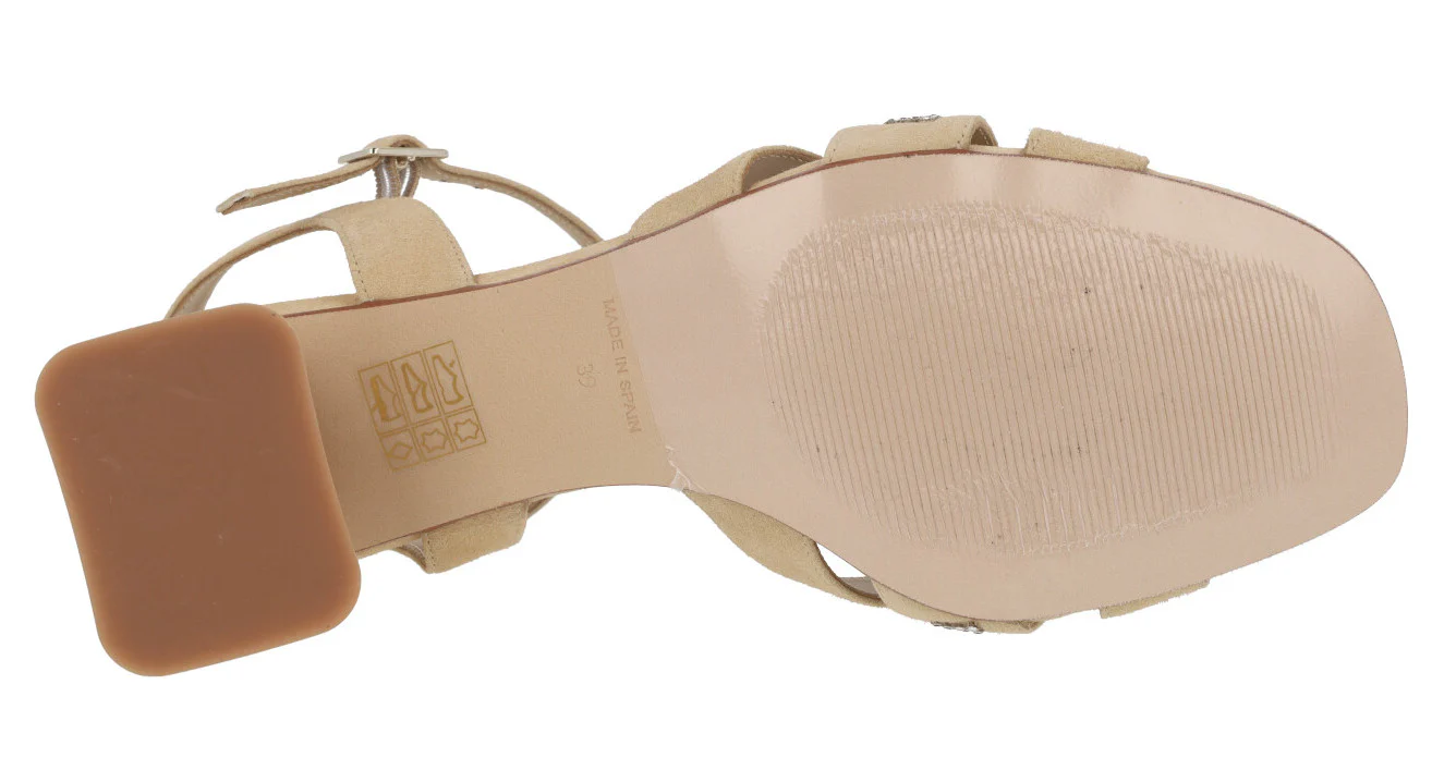Sandalias de ante con tira de strass para mujer - Image 10