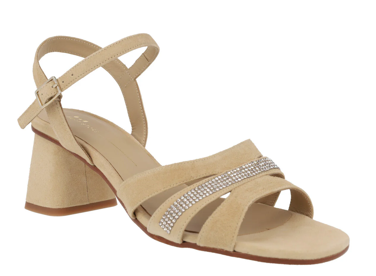 Sandalias de ante con tira de strass para mujer - Image 6