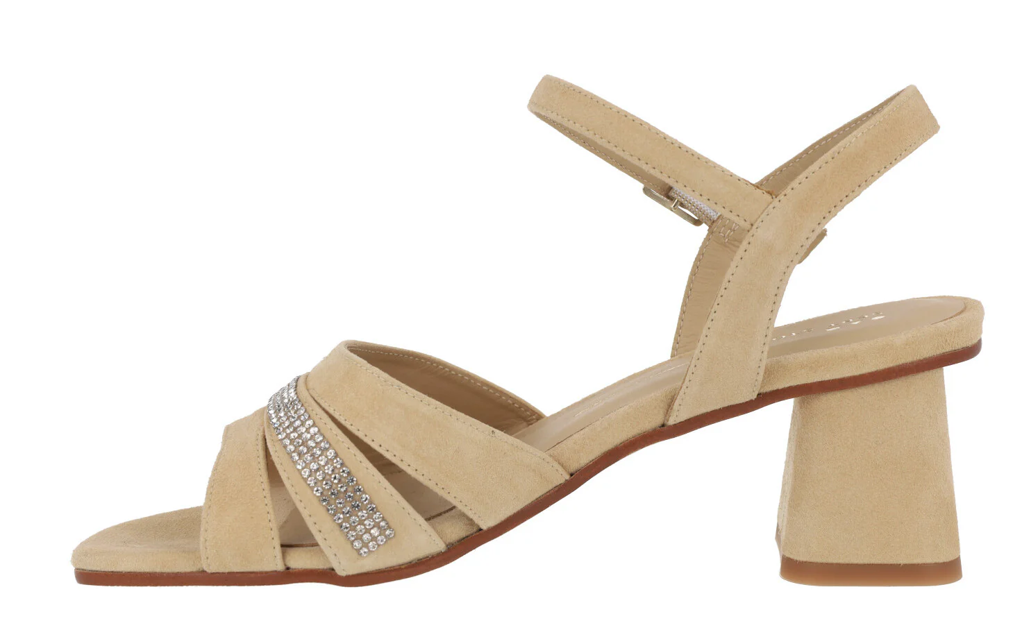 Sandalias de ante con tira de strass para mujer - Image 8