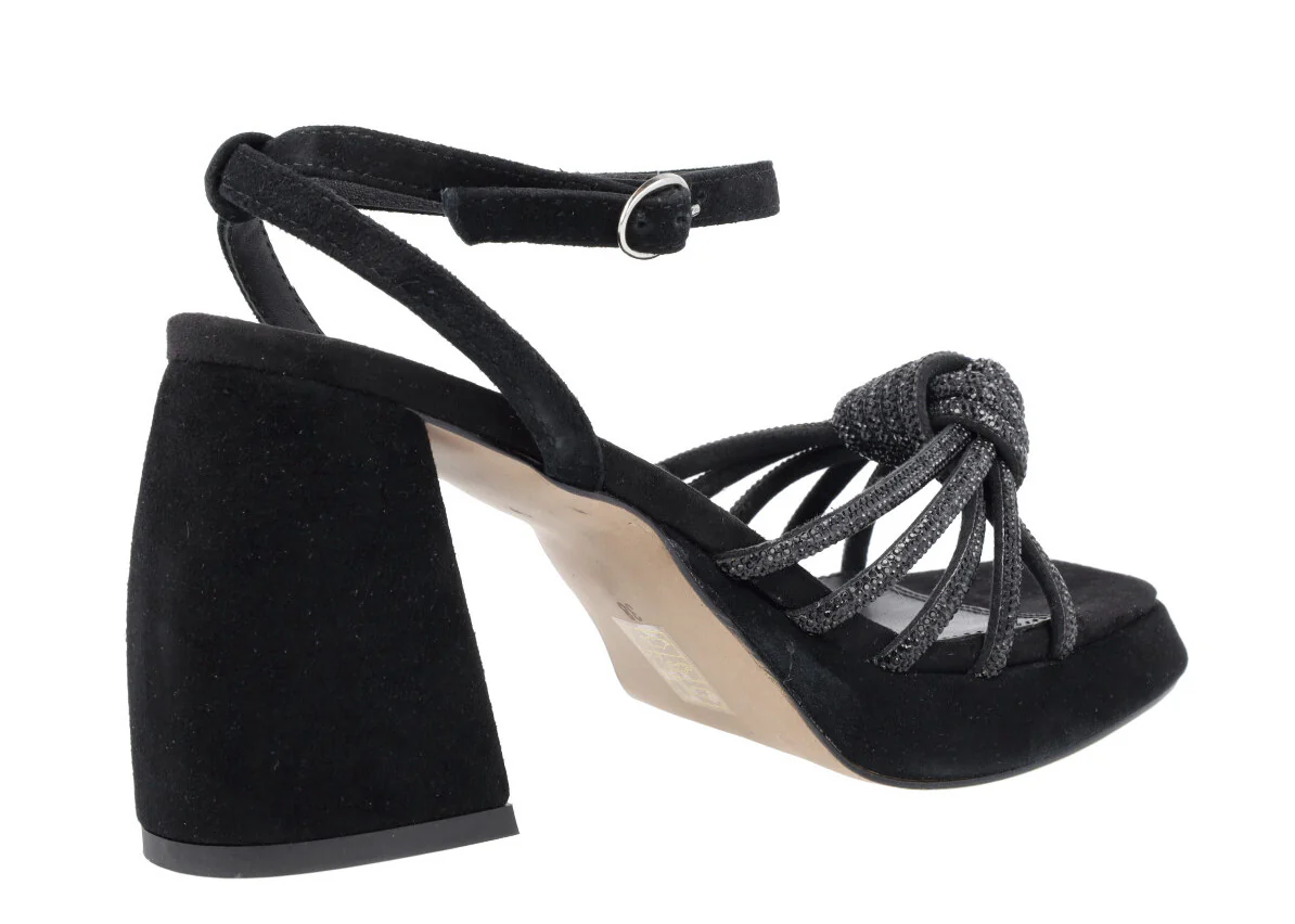 Sandalias de ante con tiras y nudo de strass Tiara - Image 9