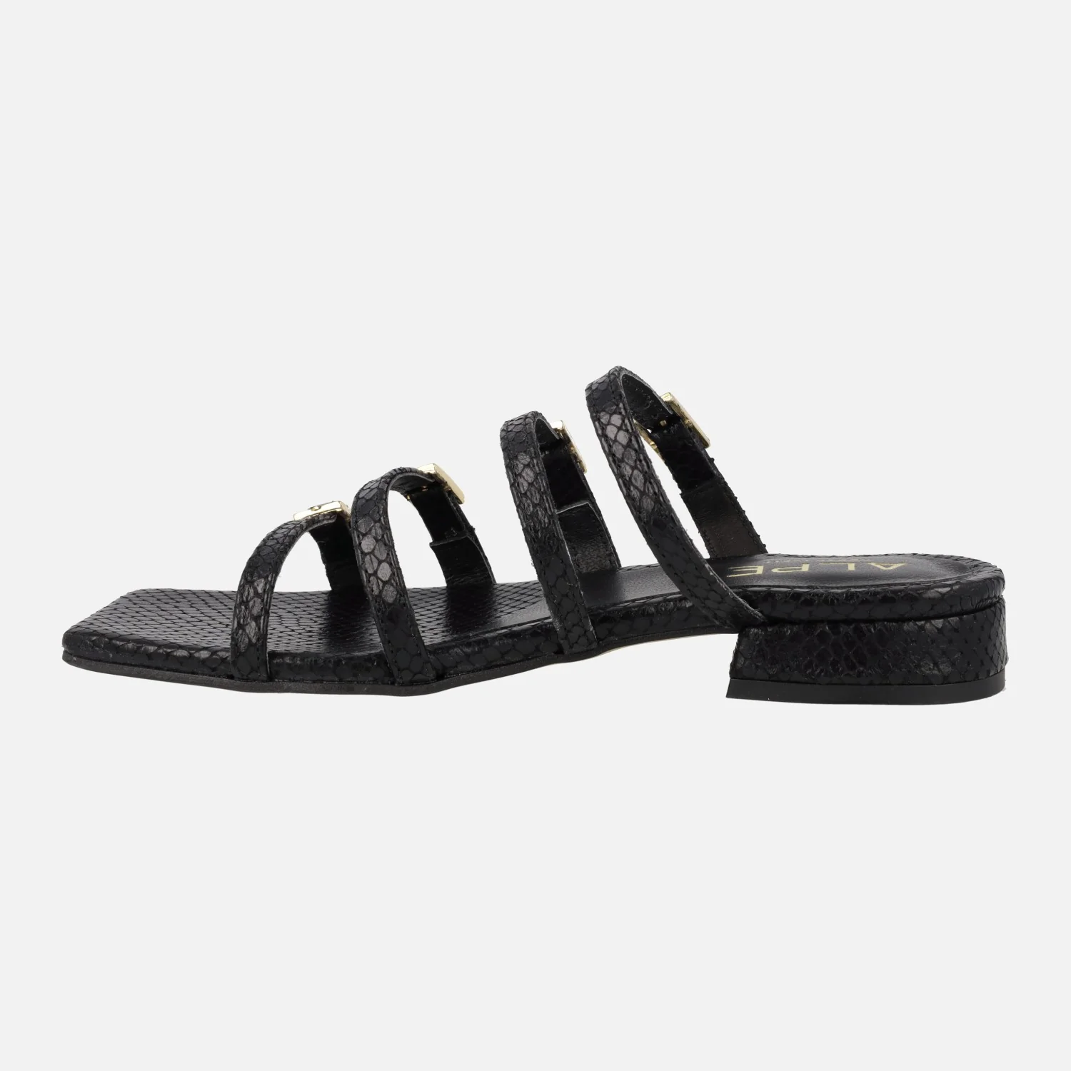 Sandalias de cuatro tiras con hebillas en print serpiente Alpe Saint Tropez - Image 4