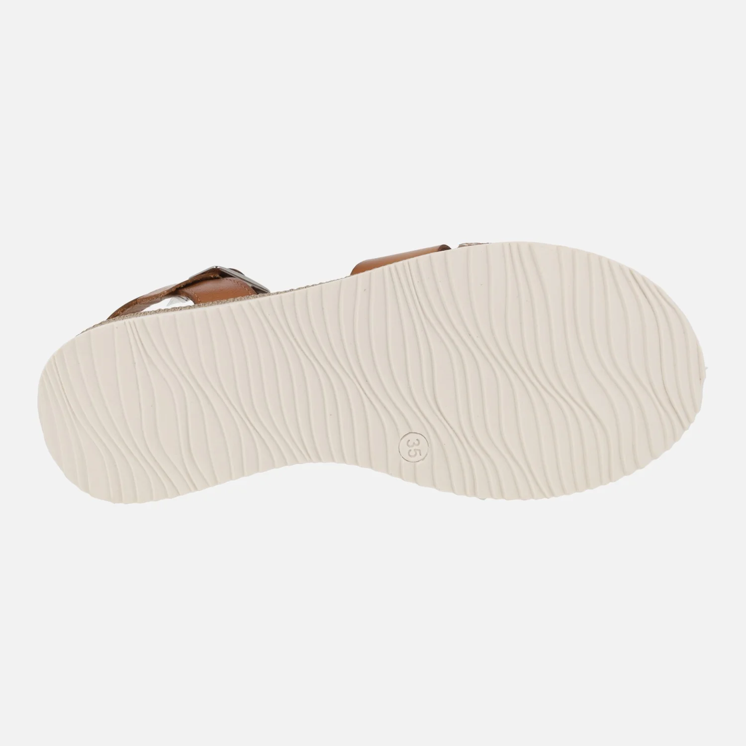 Sandalias de cuña baja en color cuero con tira metalizada print serpiente - Image 6
