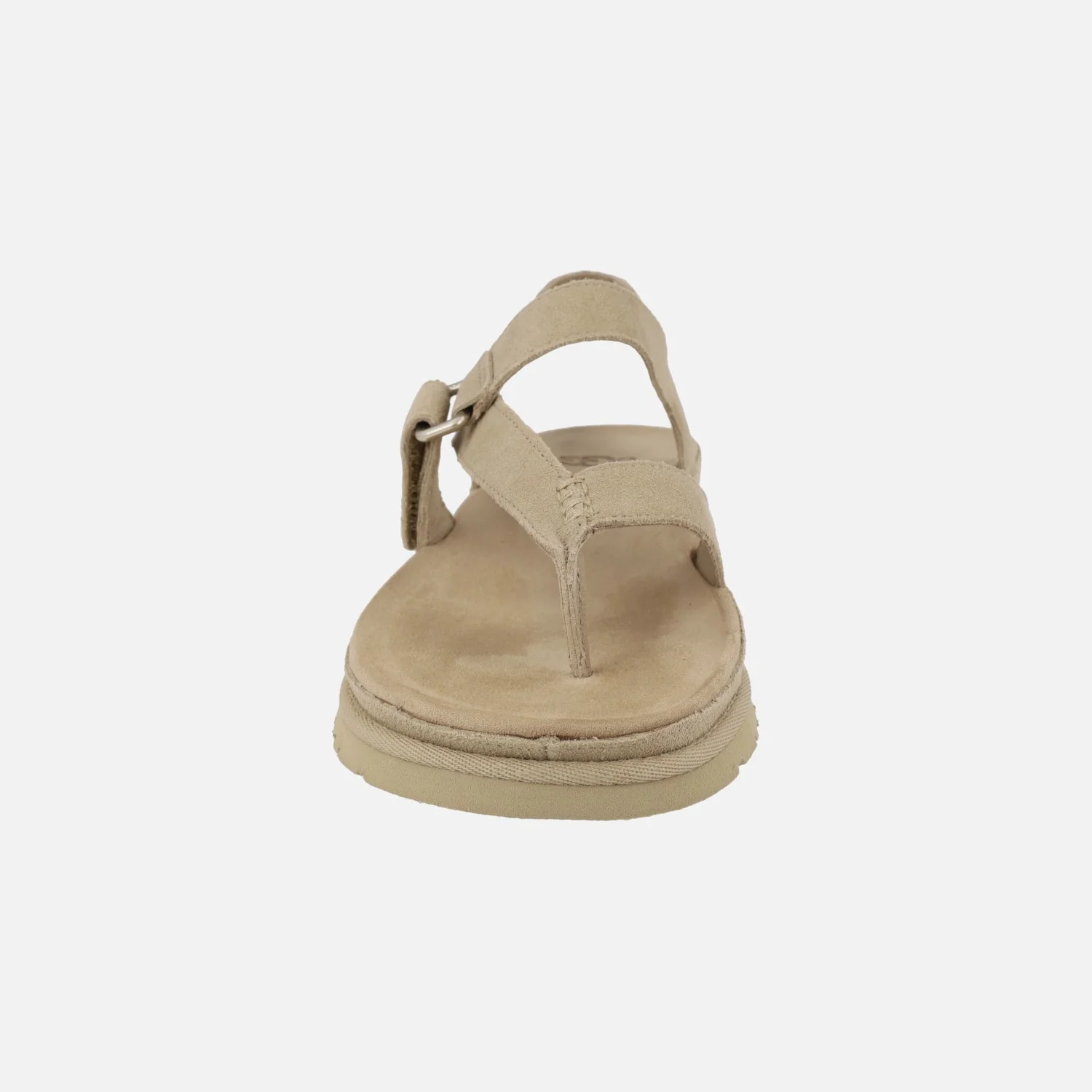 Sandalias de dedo en ante beige con cierre de velcro Goldengaze toe post - Image 5