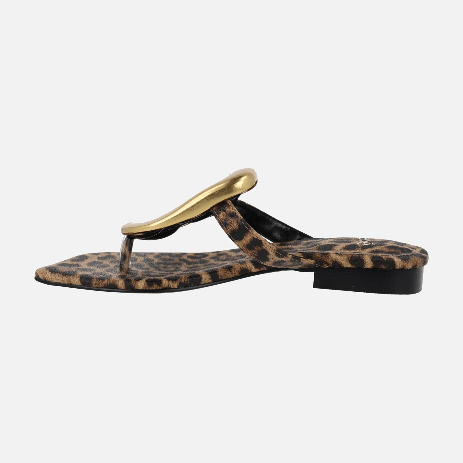 Sandalias de dedo Storm Leopardo con adorno metálico dorado - Image 3