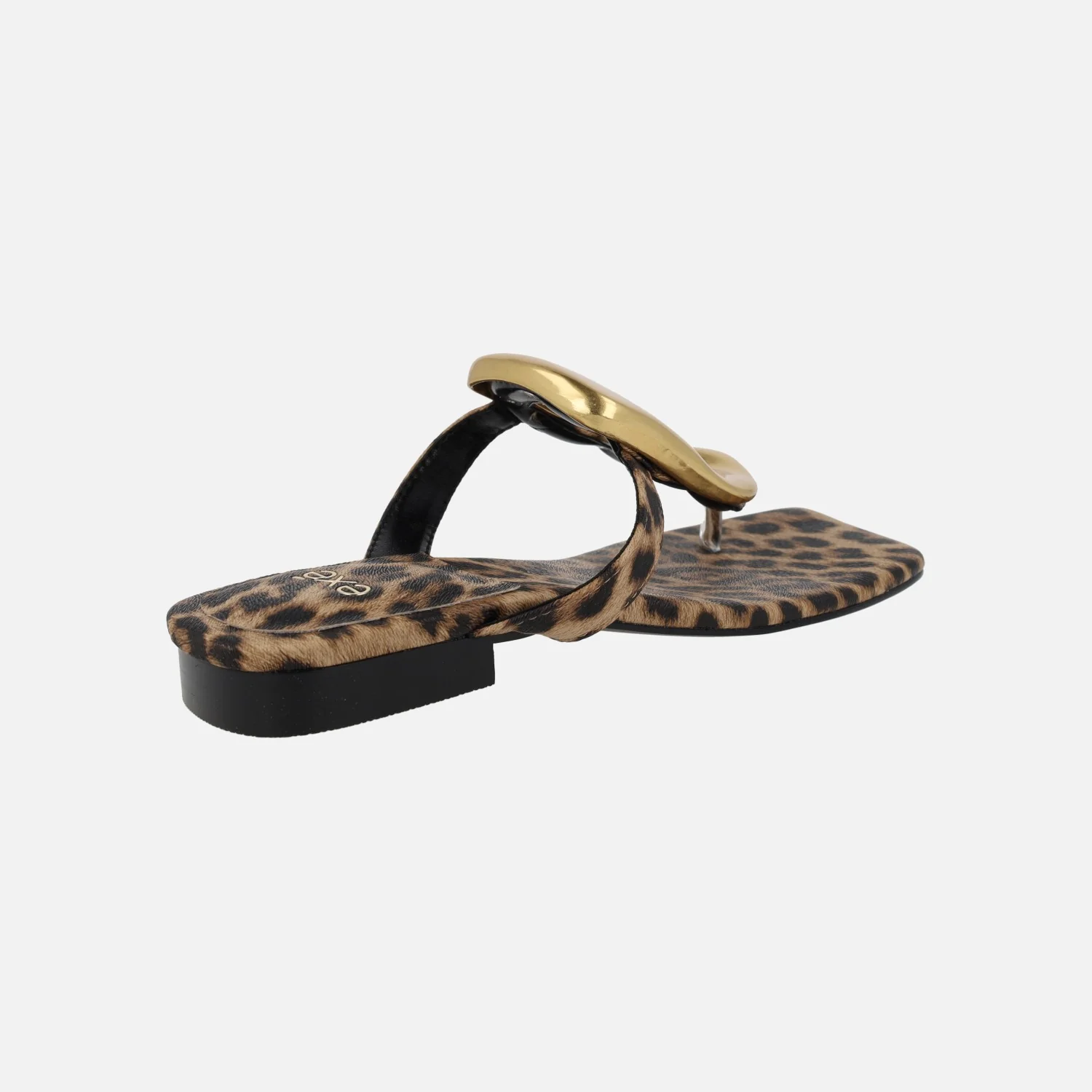 Sandalias de dedo Storm Leopardo con adorno metálico dorado - Image 4