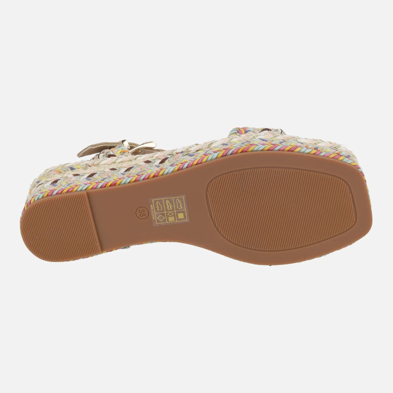 Sandalias de esparto multicolor con pulsera al tobillo - Image 6