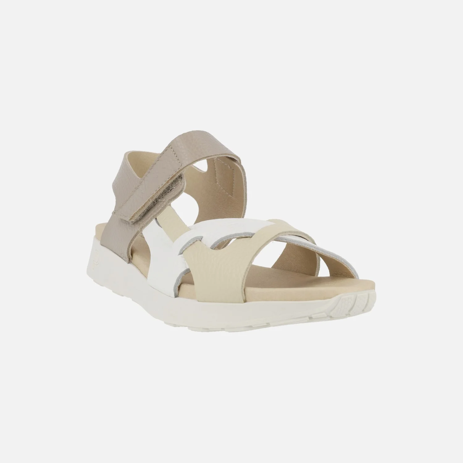 Sandalias de estilo deportivo en blanco beige y taupe - Image 2