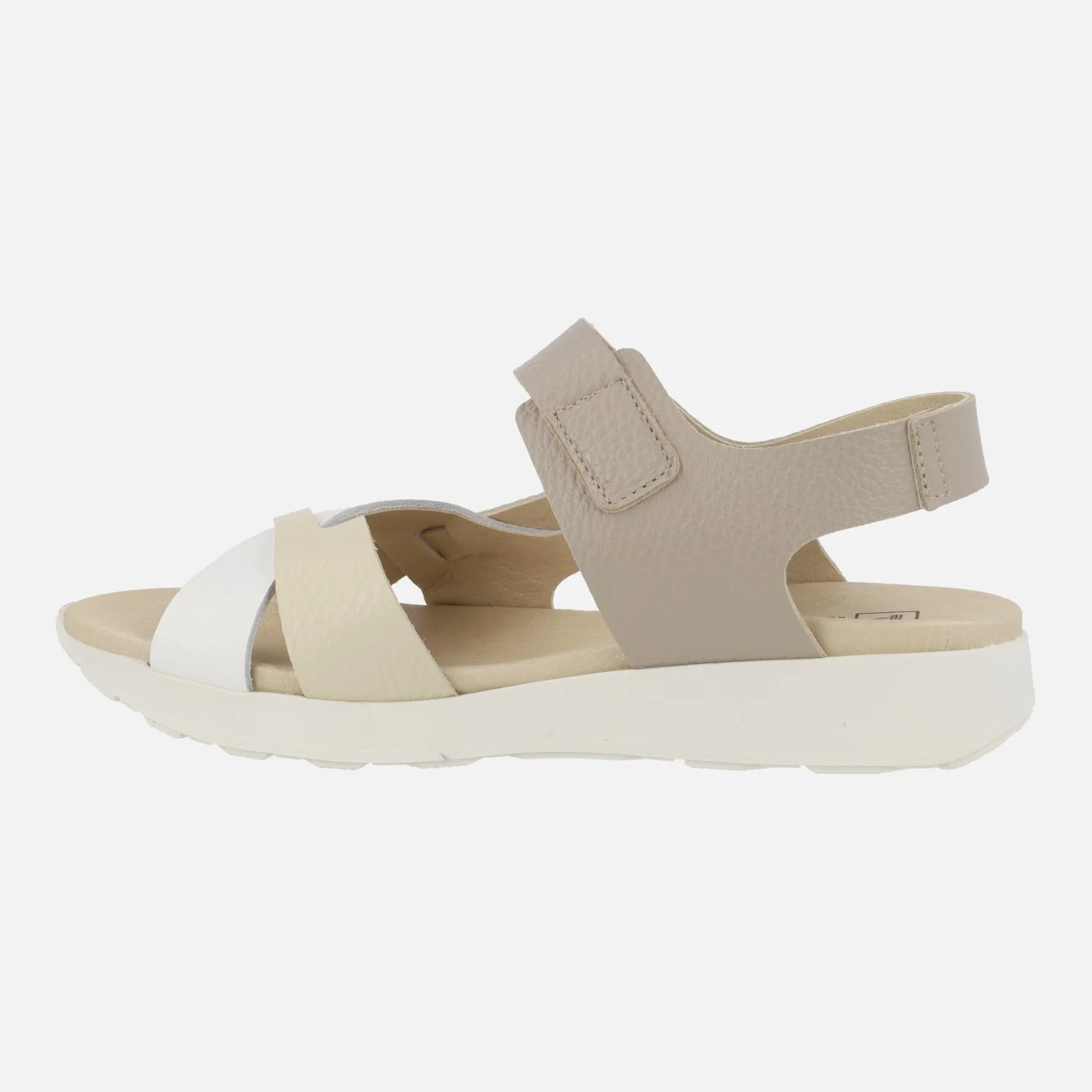 Sandalias de estilo deportivo en blanco beige y taupe - Image 3