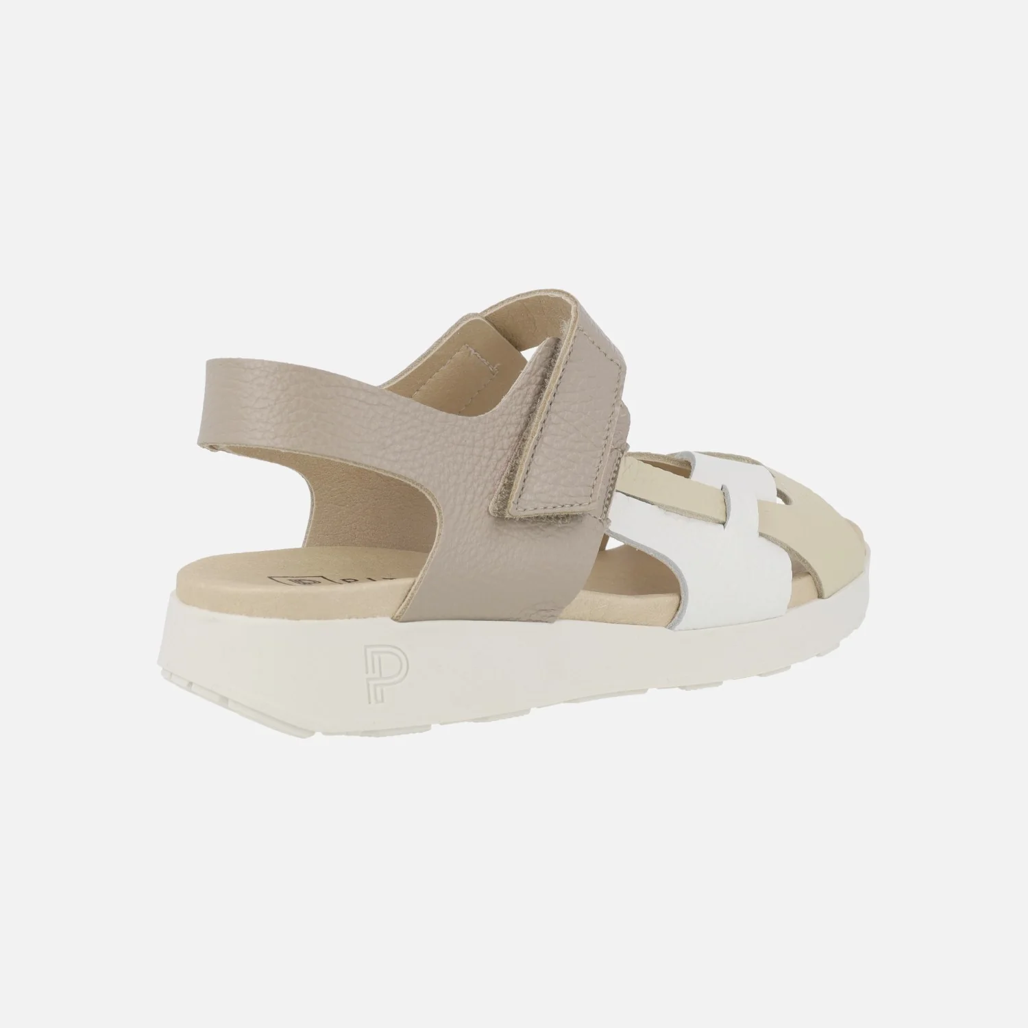 Sandalias de estilo deportivo en blanco beige y taupe - Image 4