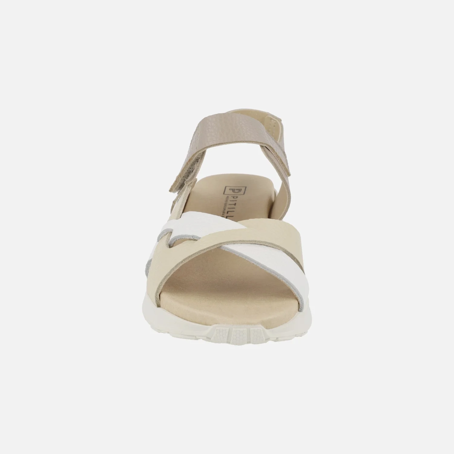 Sandalias de estilo deportivo en blanco beige y taupe - Image 5