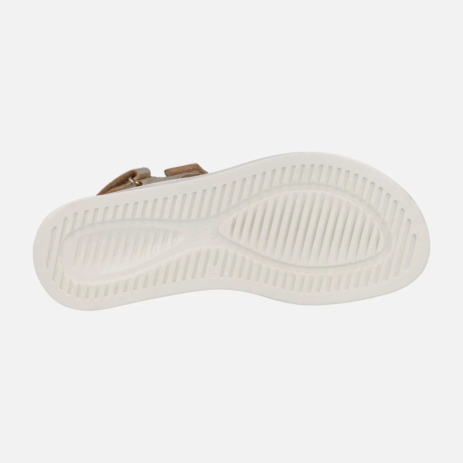 Sandalias de mujer con cuña de goma en Taupe - Image 5