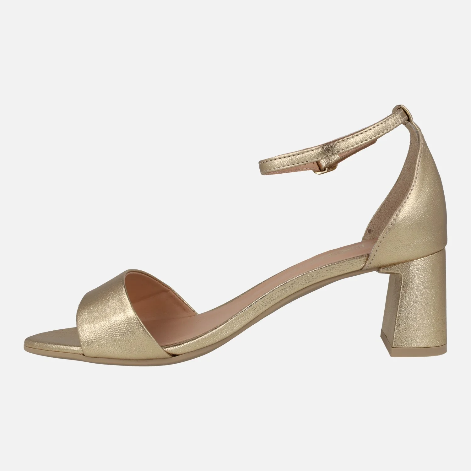 Sandalias de mujer en dorado con talón cerrado Layna - Image 3