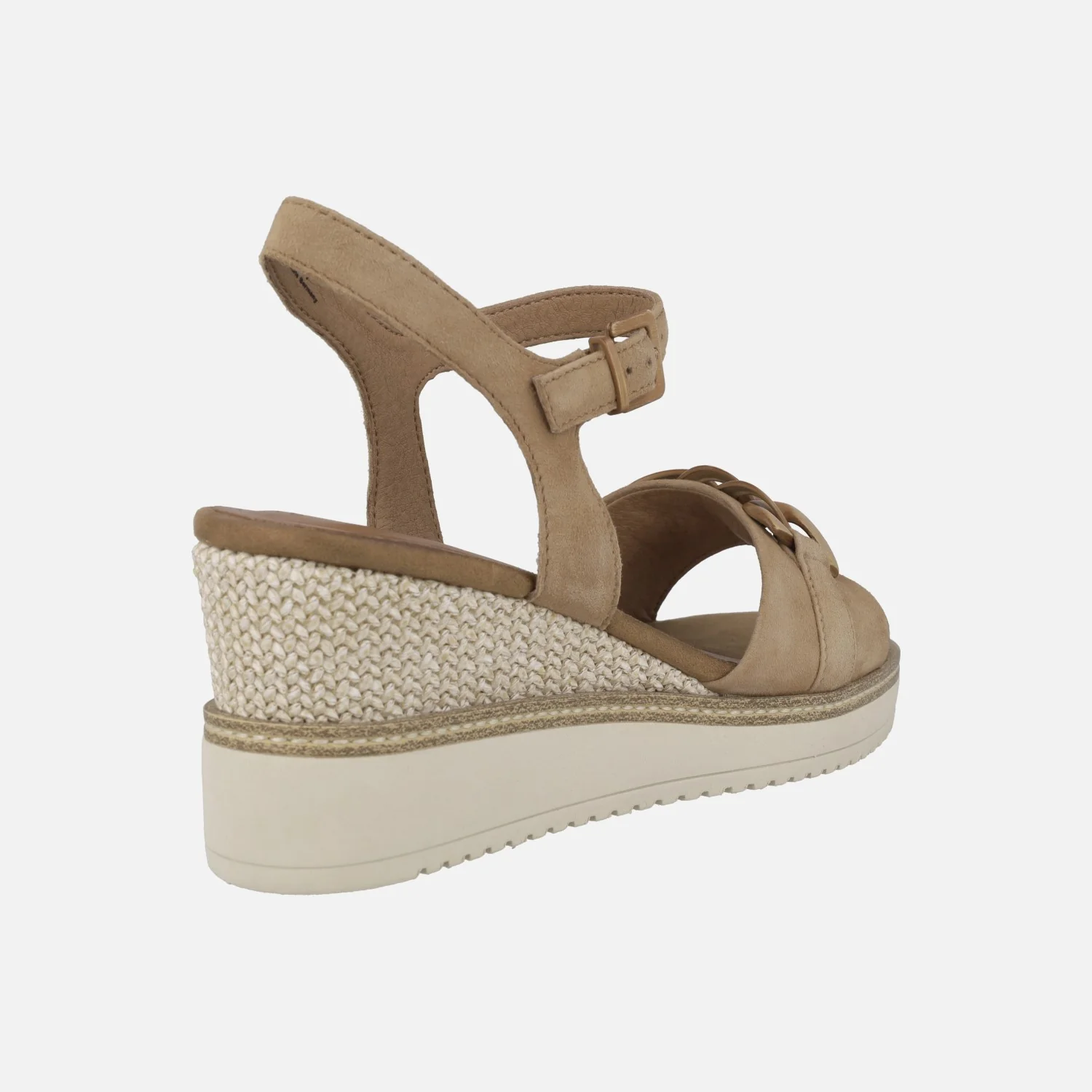Sandalias de ante camel con detalle de cadena - Image 4