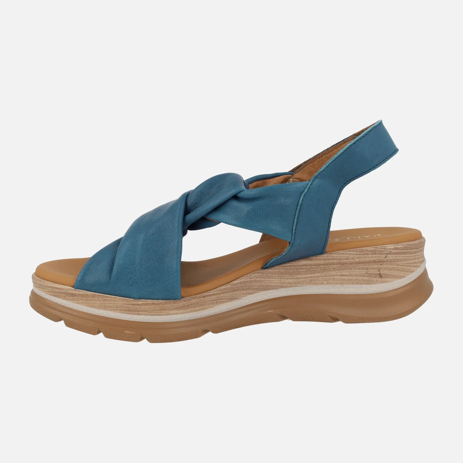 Sandalias de piel con cierre de velcro y detalle de nudo - Image 3