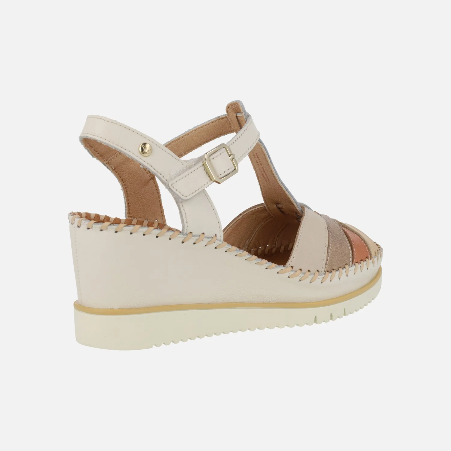 Sandalias de piel Aguadulce con cuña y cierre de velcro - Image 4