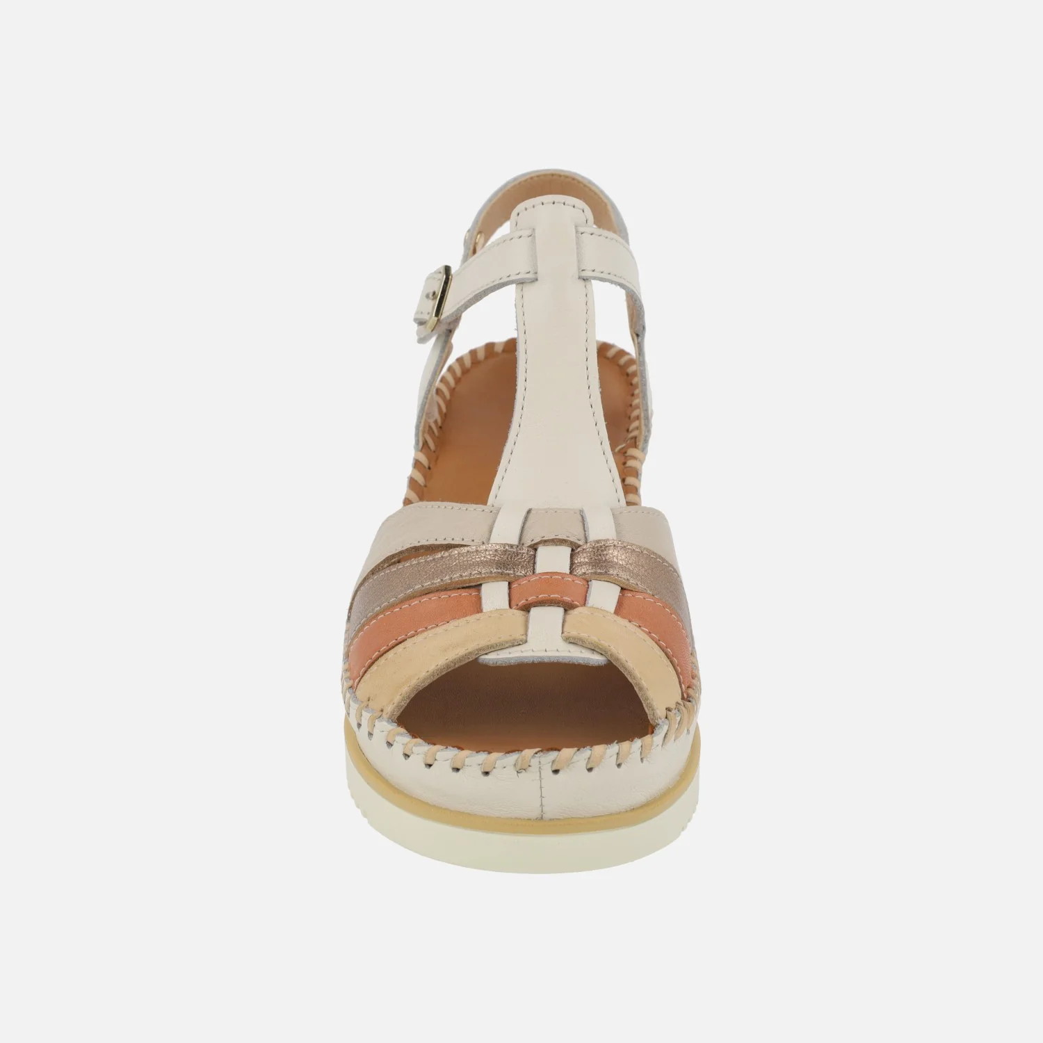 Sandalias de piel Aguadulce con cuña y cierre de velcro - Image 5