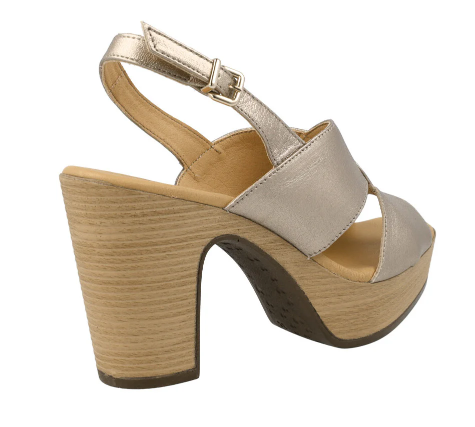 Sandalias de piel Arbórea con tacón y plataforma - Image 8