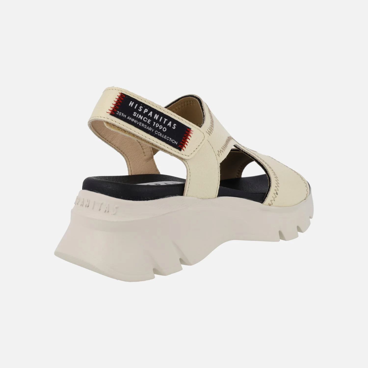 Sandalias de piel con cierre de velcro y plataforma - Image 4