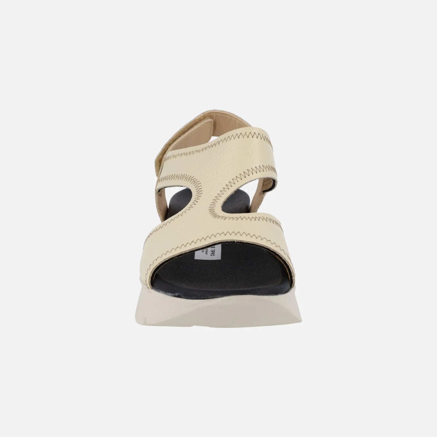 Sandalias de piel con cierre de velcro y plataforma - Image 5