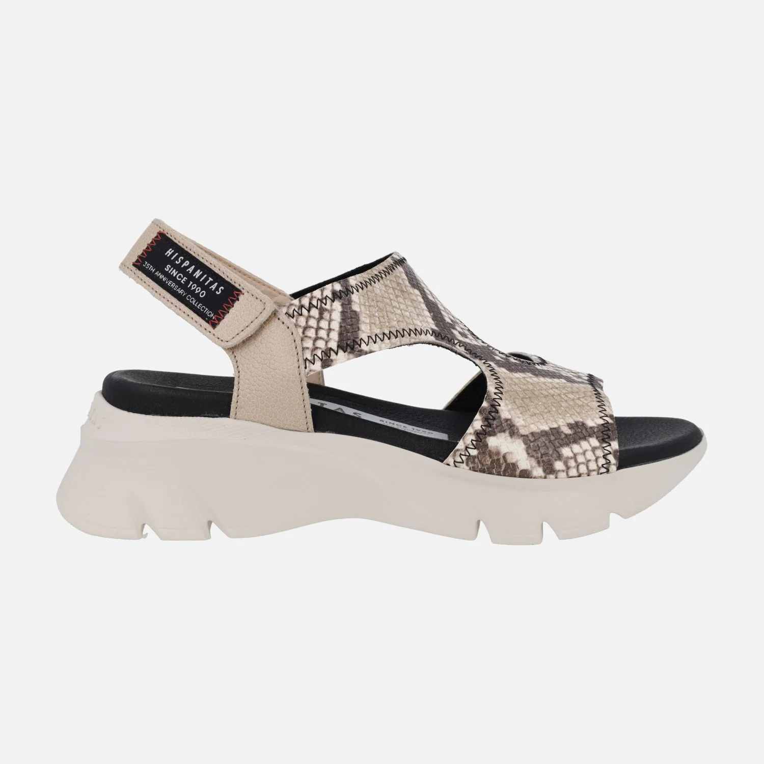 Sandalias de piel con cierre de velcro y plataforma - Image 7