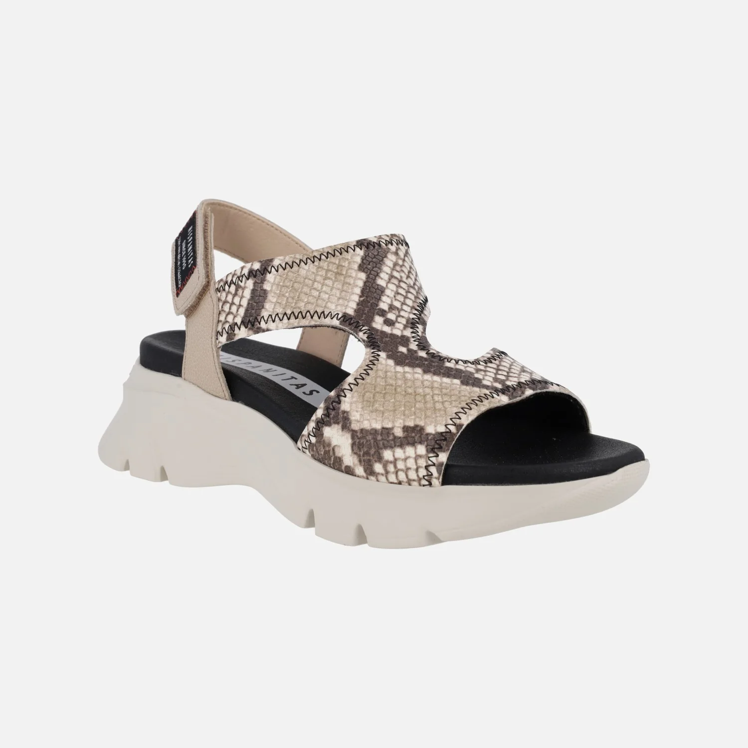 Sandalias de piel con cierre de velcro y plataforma - Image 8