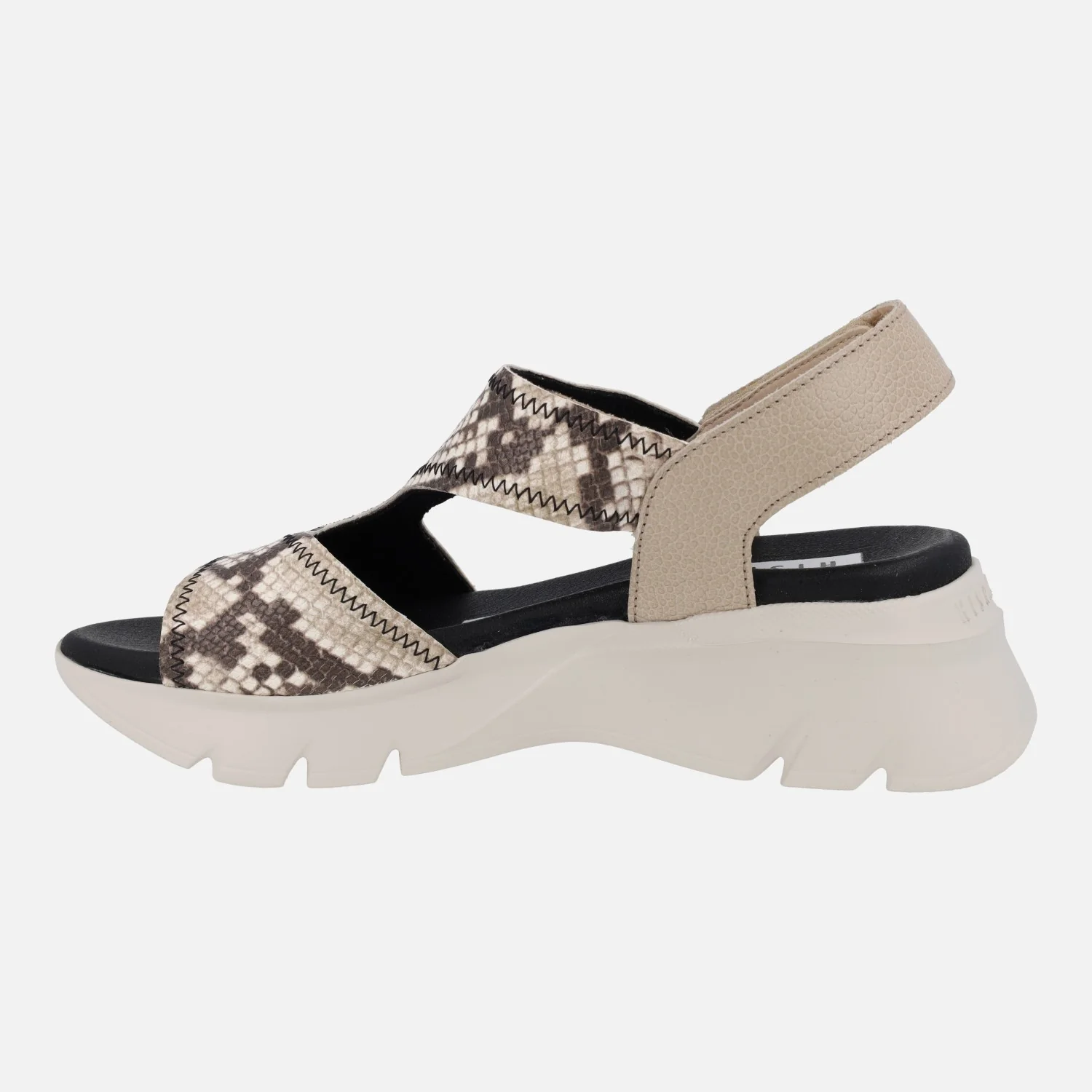 Sandalias de piel con cierre de velcro y plataforma - Image 9