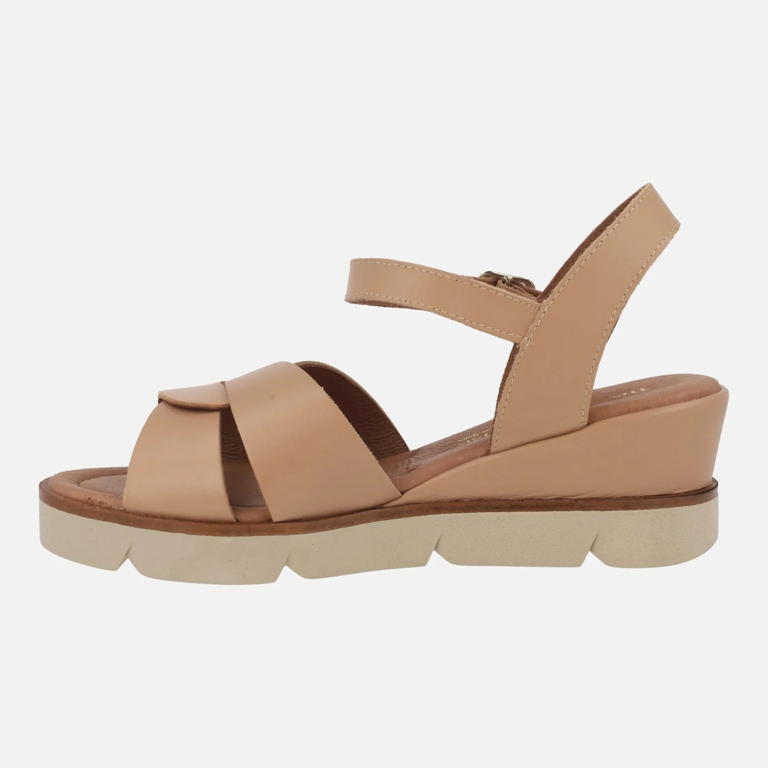 SANDALIAS DE PIEL CAMEL CON PLATAFORMA - Image 3