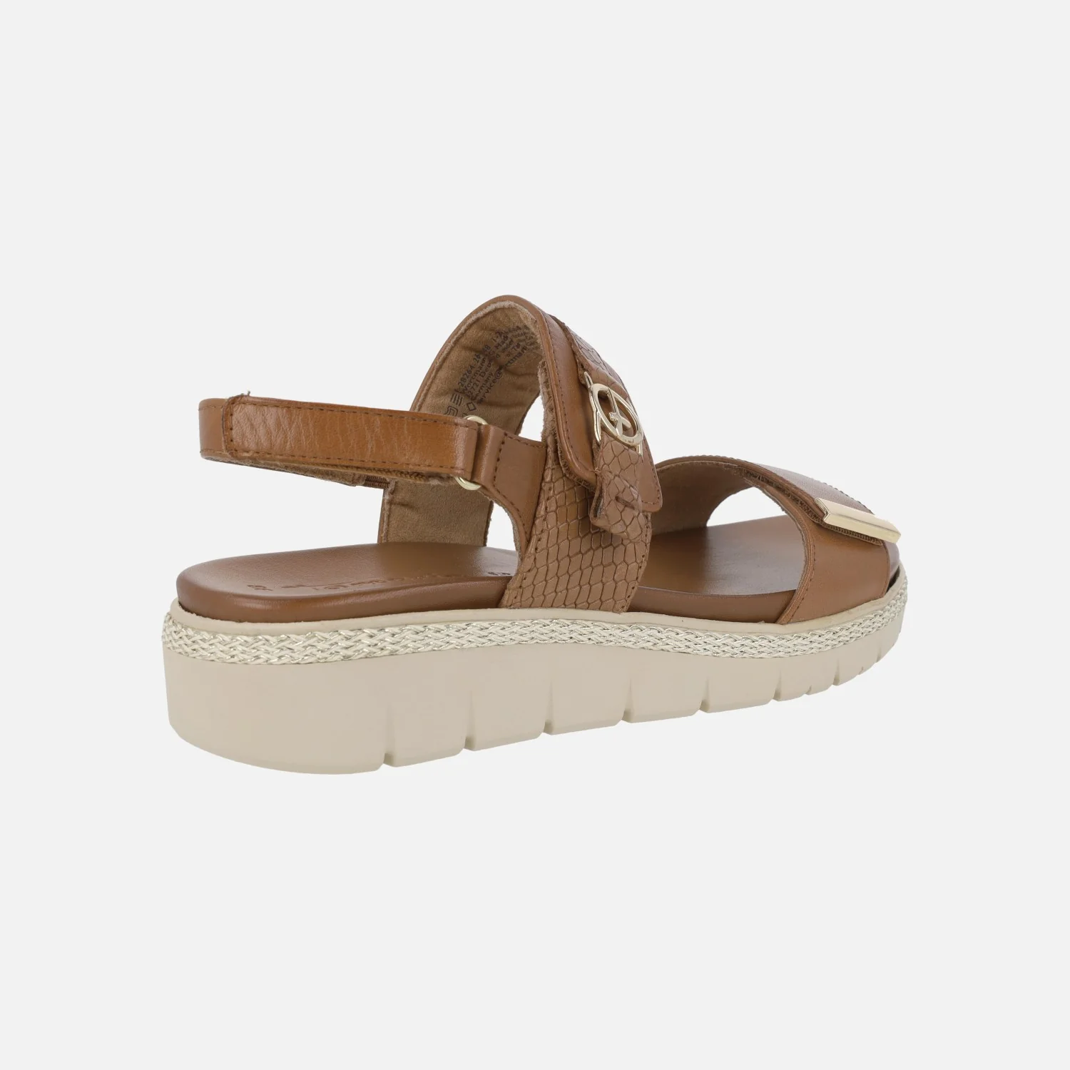 Sandalias de piel color cuero con cierre de velcros - Image 4