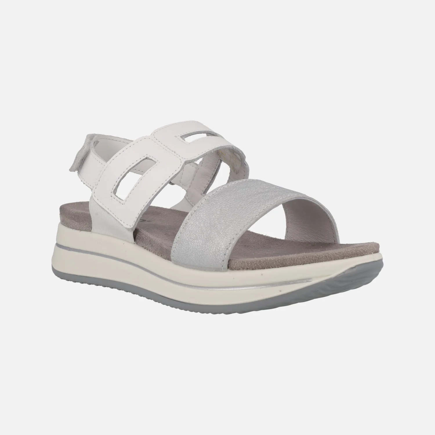 Sandalias de piel combinadas con cierre de velcro - Image 7