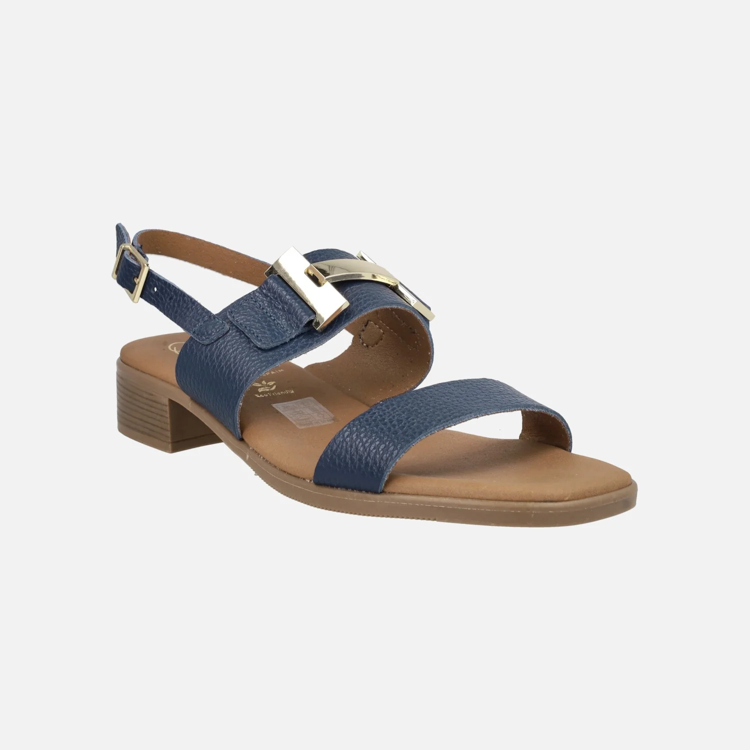 Sandalias de piel con adorno metálico y cierre de hebilla - Image 7