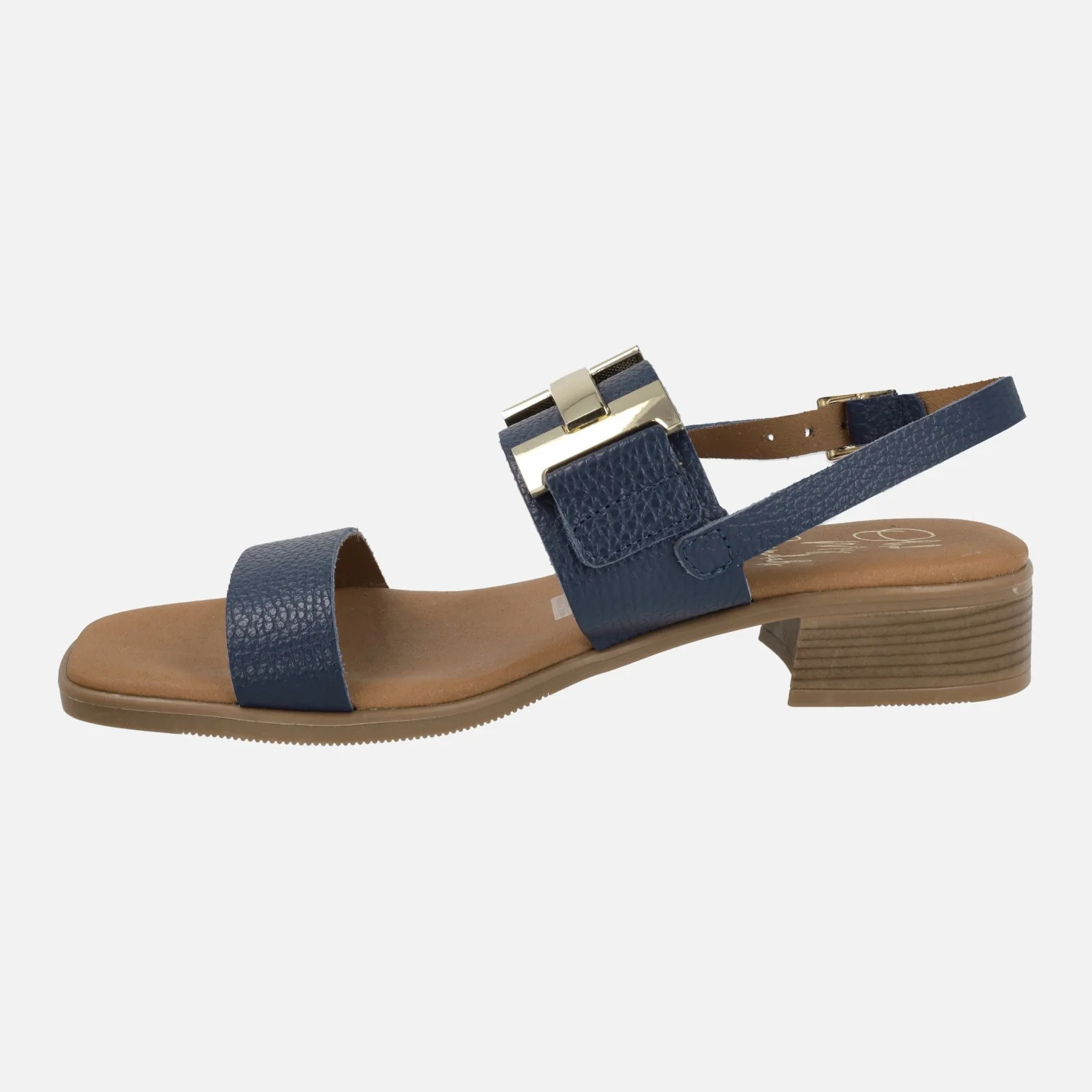 Sandalias de piel con adorno metálico y cierre de hebilla - Image 8