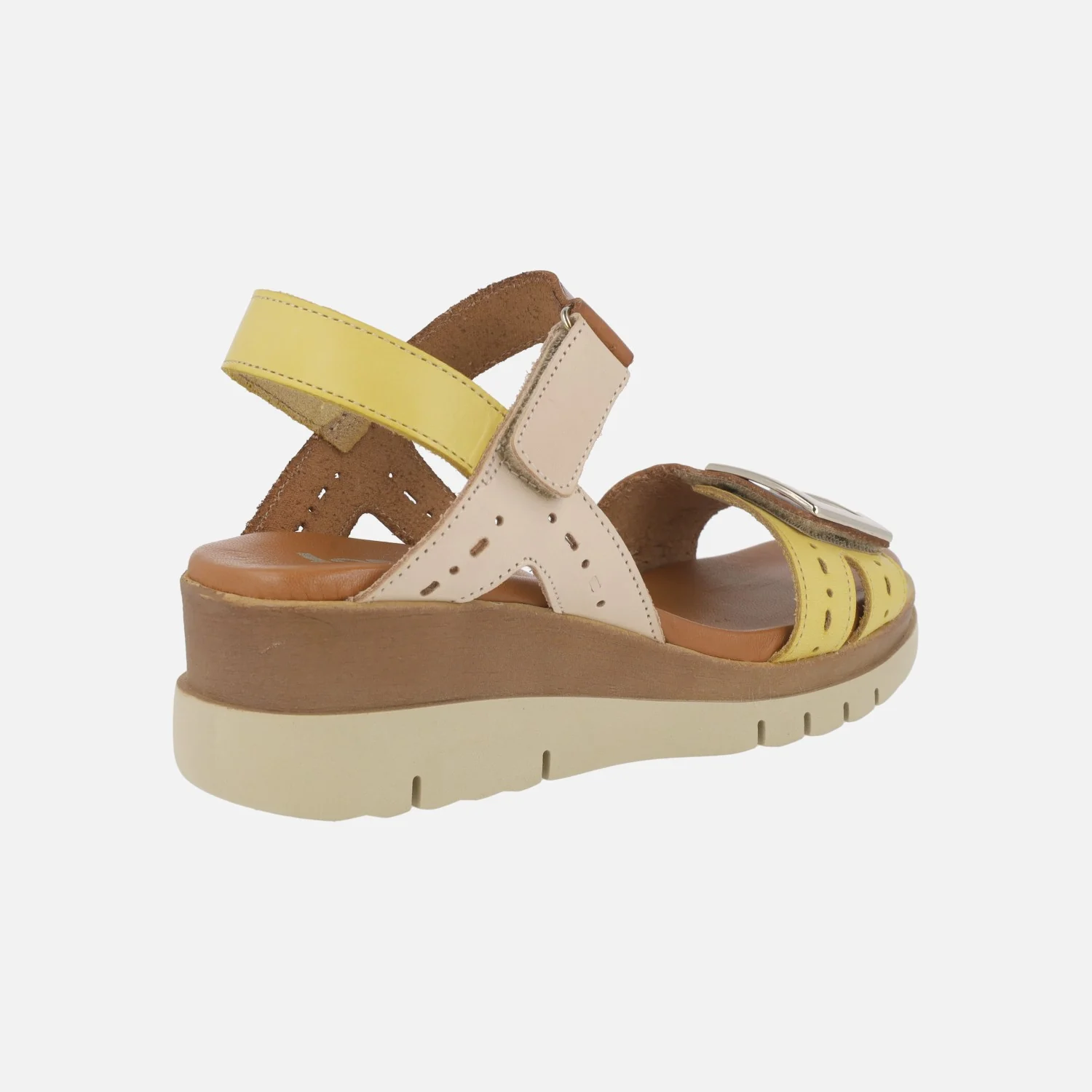 Sandalias de piel con cierre de velcro y adorno metálico - Image 10