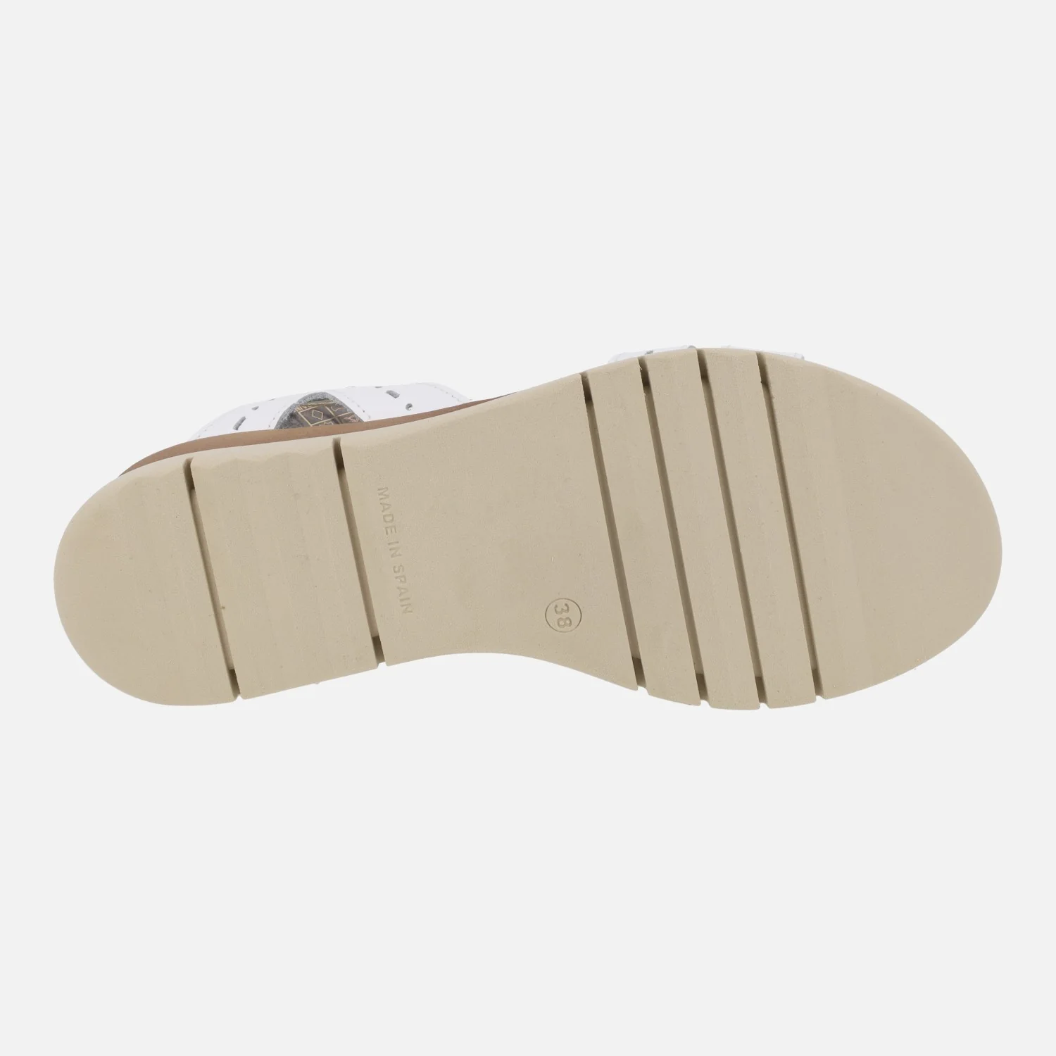 Sandalias de piel con cierre de velcro y adorno metálico - Image 6
