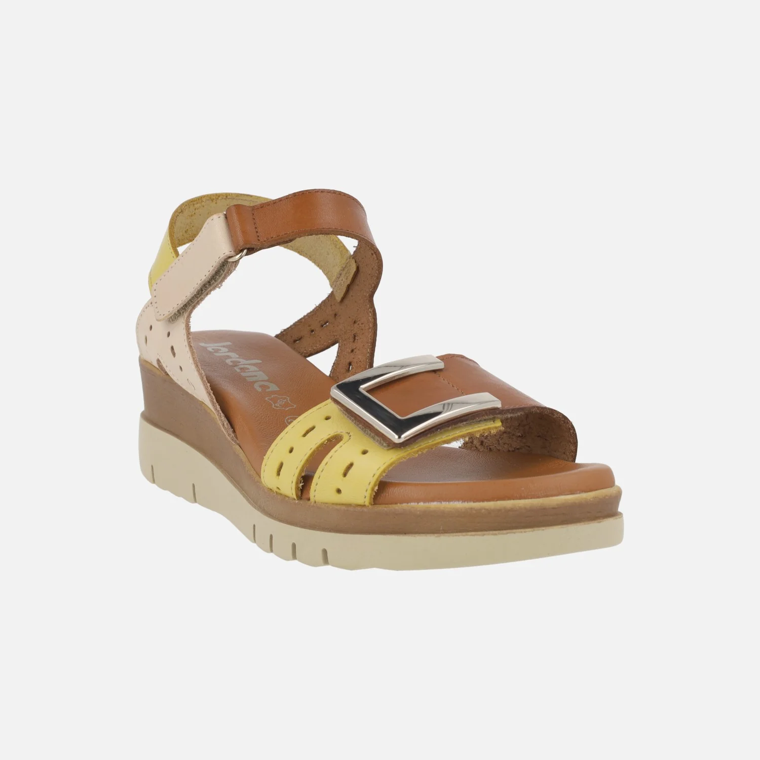 Sandalias de piel con cierre de velcro y adorno metálico - Image 8