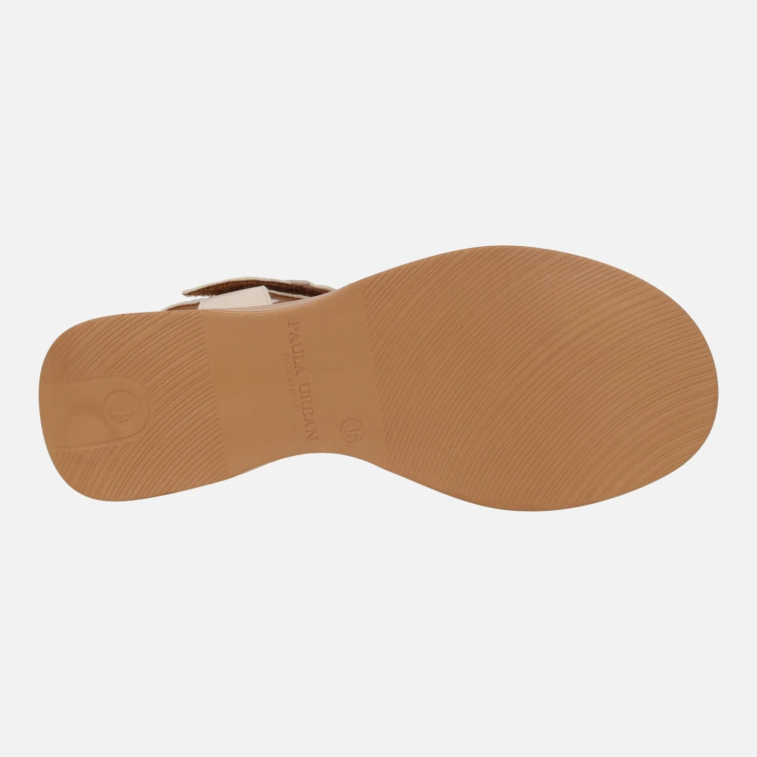 Sandalias de piel con cuña baja y cierre de velcros - Image 6