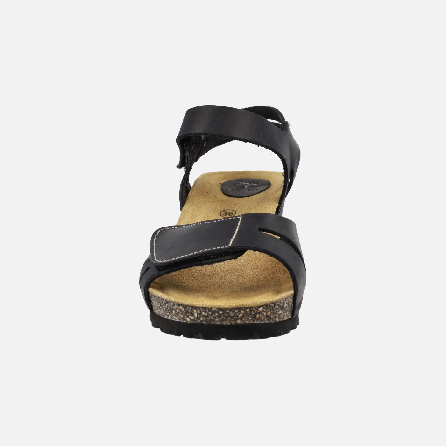 Sandalias de piel con cuña y cierre de velcros - Image 11