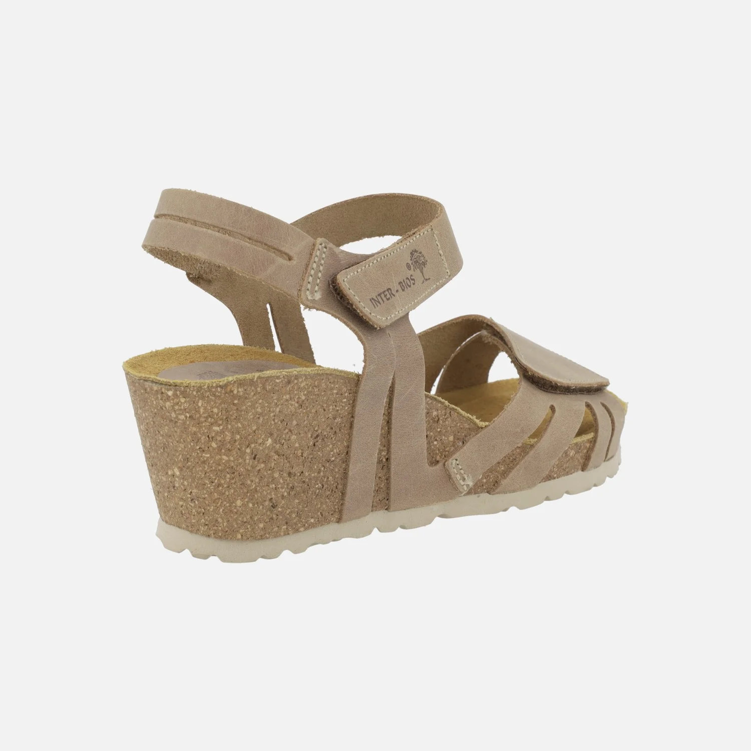 Sandalias de piel con cuña y cierre de velcros - Image 15